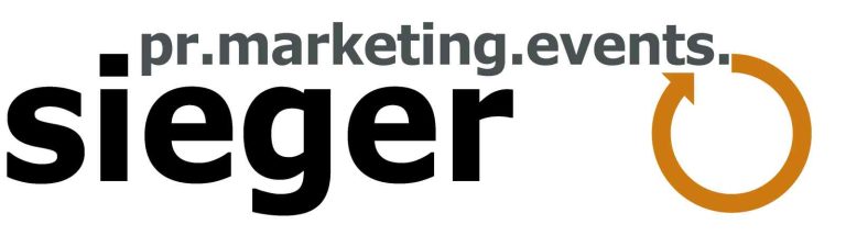 Logo sieger pr marketing events black HKS93 orange FAVORIT v3 final headline bold 768x225
